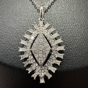 0.59 carat total weight Evil Eye Design natural diamond pendant with chain